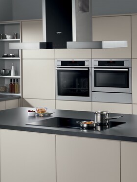 A stylish kitchen fitted with premium AEG products