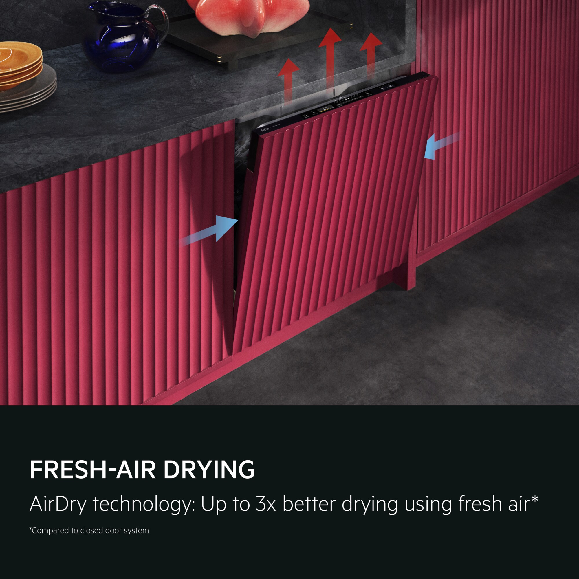 Fresh-air drying. AirDry technology finishes drying with natural airflow.