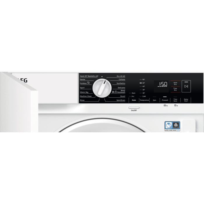 AEG - Integrated Washer Dryer - LX6WG74634BI