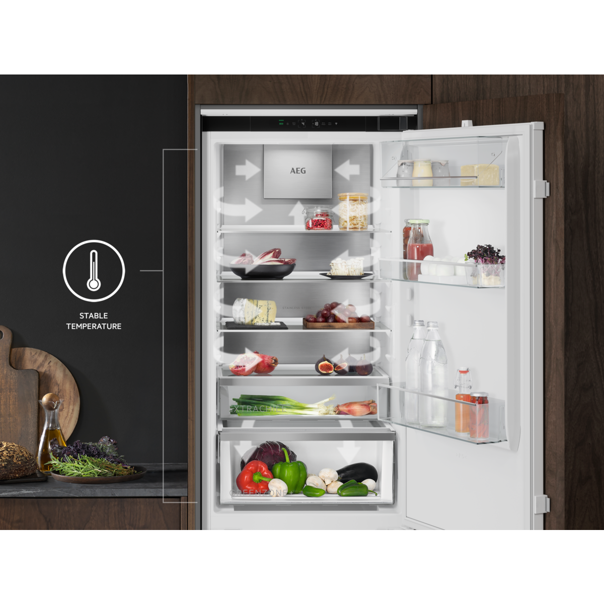 8000 Cooling 360° Integrated Fridge Freezer 177.2 cm Integrated fridge