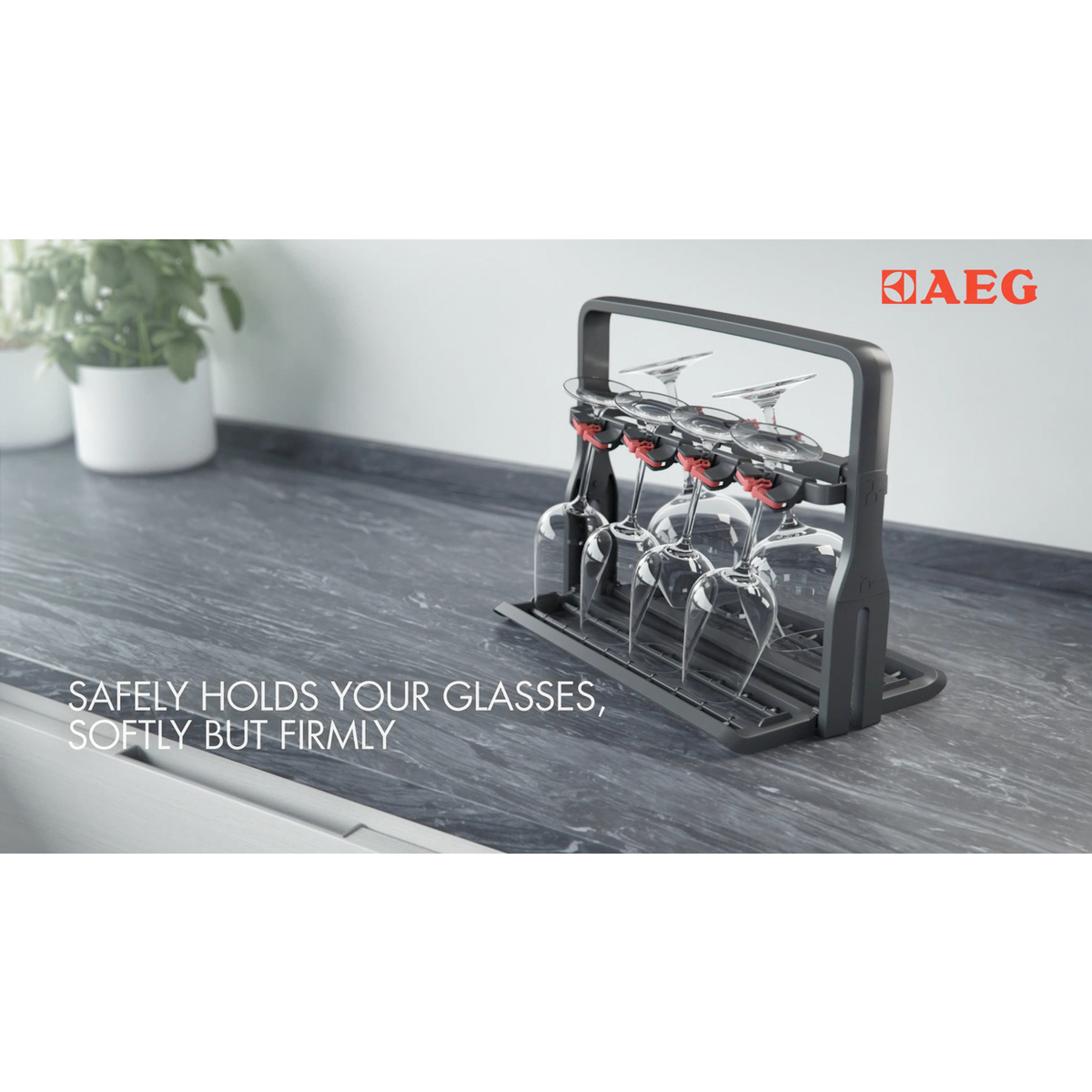 AEG Dishwasher Glass Holder Rubber Spikes Grey Genuine