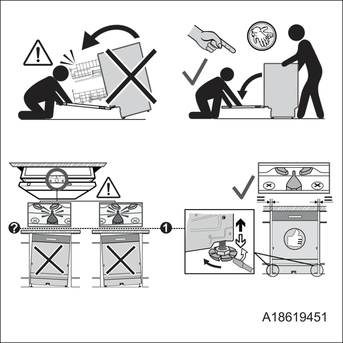 Anti tilting instructions