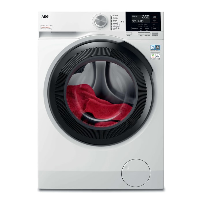 Aeg 7000 Prosteam® Condenser 8Kg Washer Dryer White/Blue Lwr7185m4b - Image 8