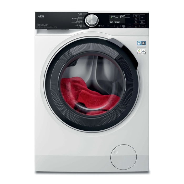 Aeg White 7000 Prosteam® Universaldose Condenser 9 Kg Washer Dryer Lwr7596o5u