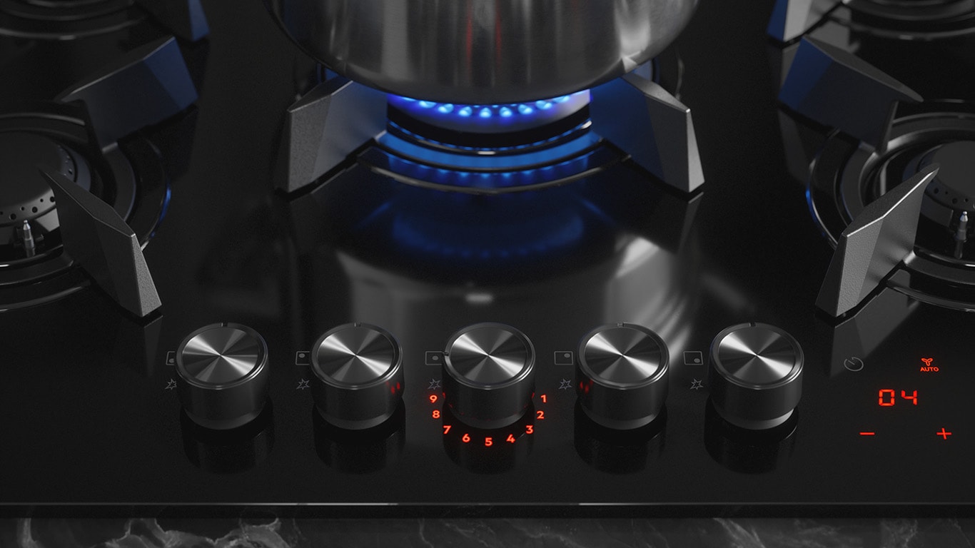 Aeg 5 burner gas hob black glass cheap