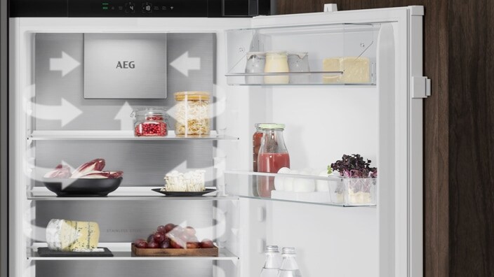Opened fridge door