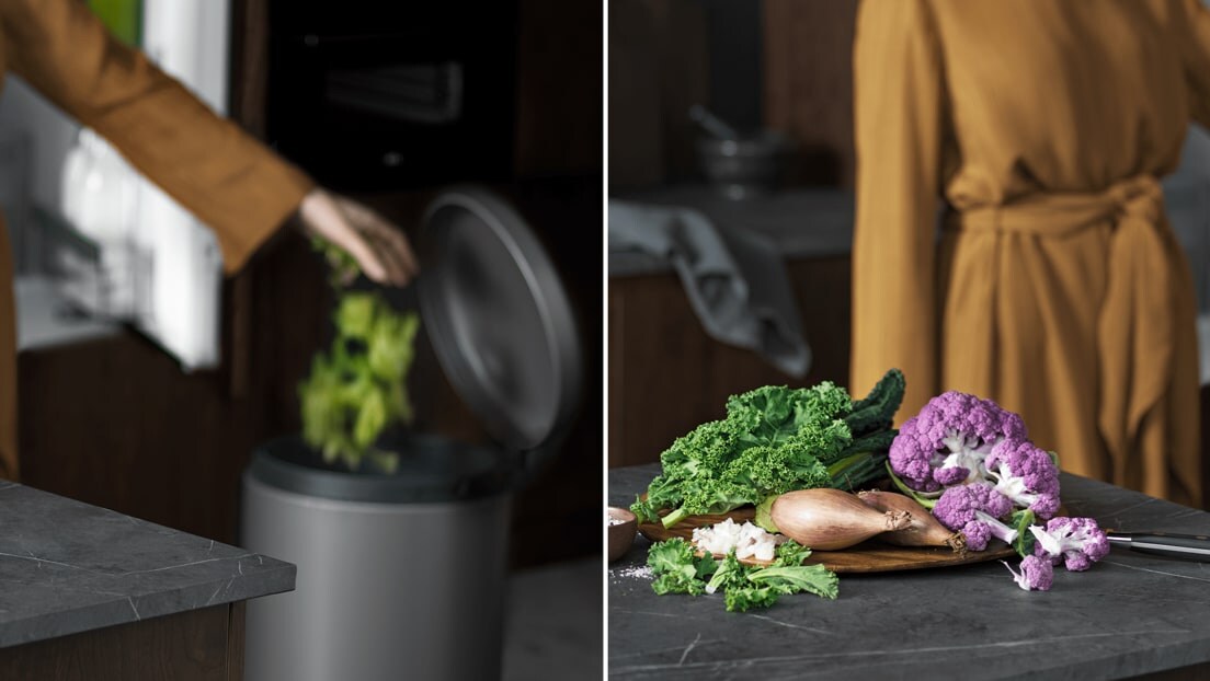 Veggies and waste
