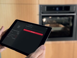 The product section of the My AEG App on a tablet
