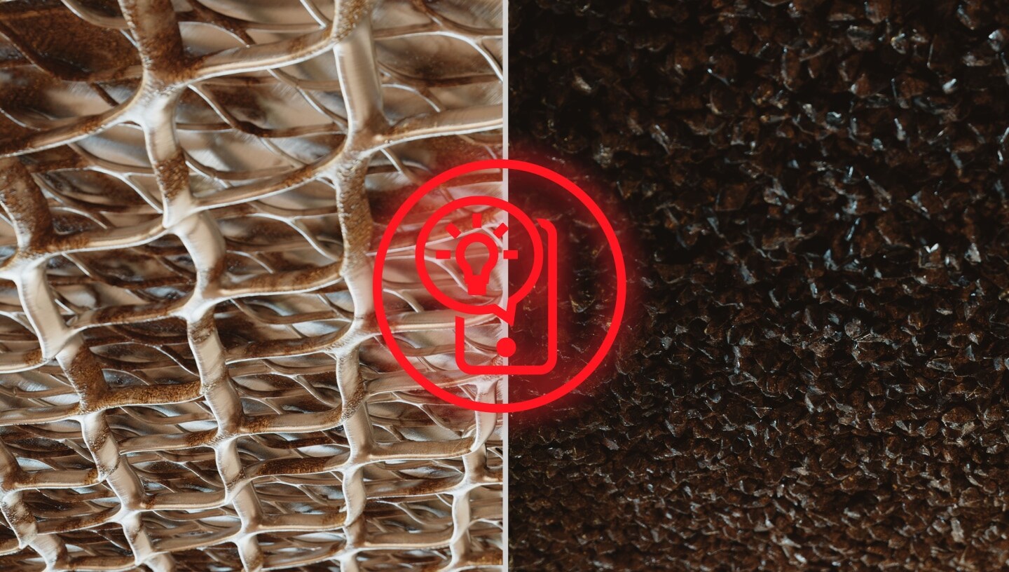 Close-up of filter.