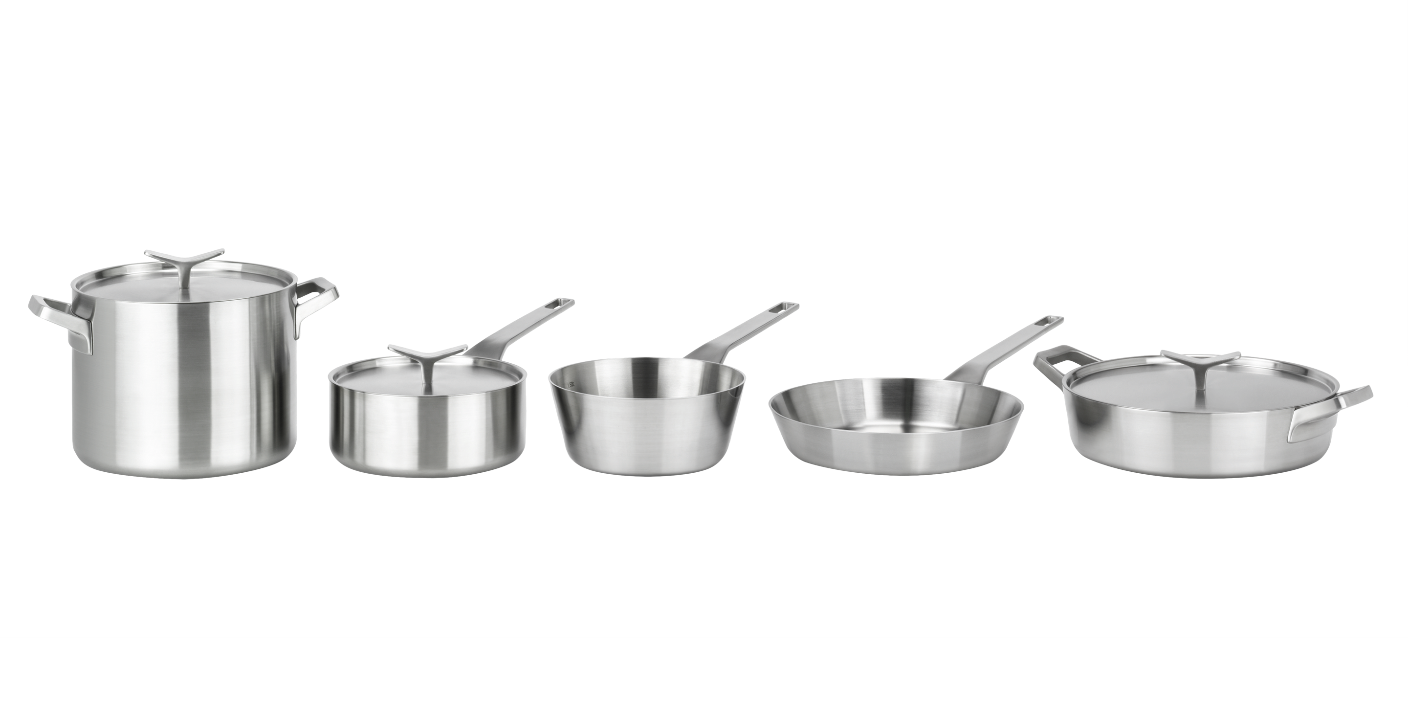 The full line-up of Mastery Collection pots and pans