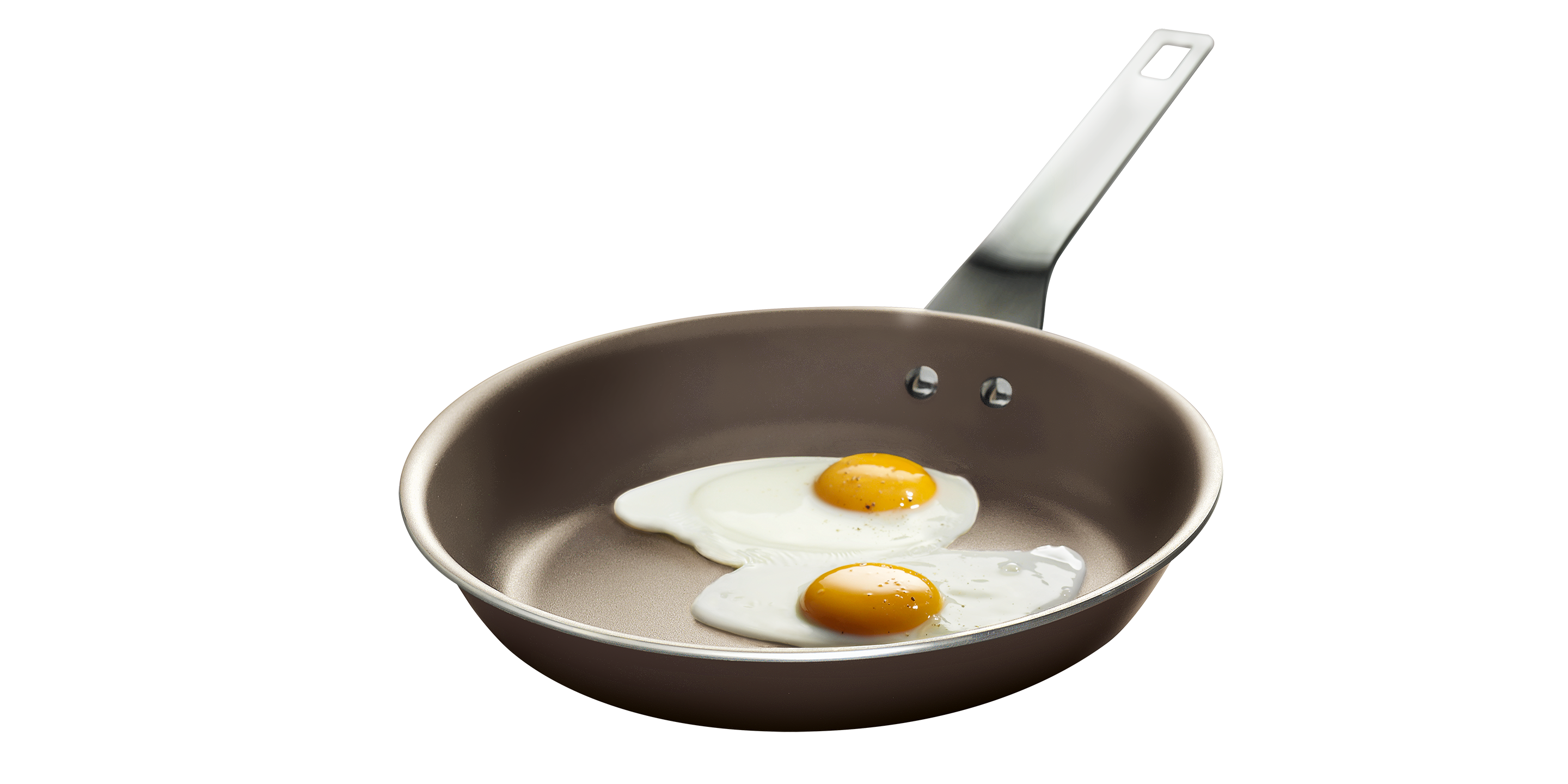 Eggs fry in a Mastery Collection Non-stick Frying Pan