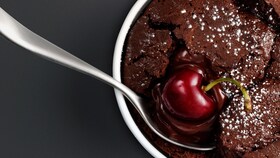 A gooey chocolate pudding cooked with steam for a perfect texture