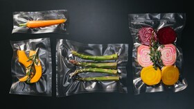 A selection of vacuum sealed ingredients