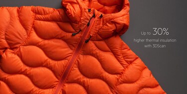 orange down jacket