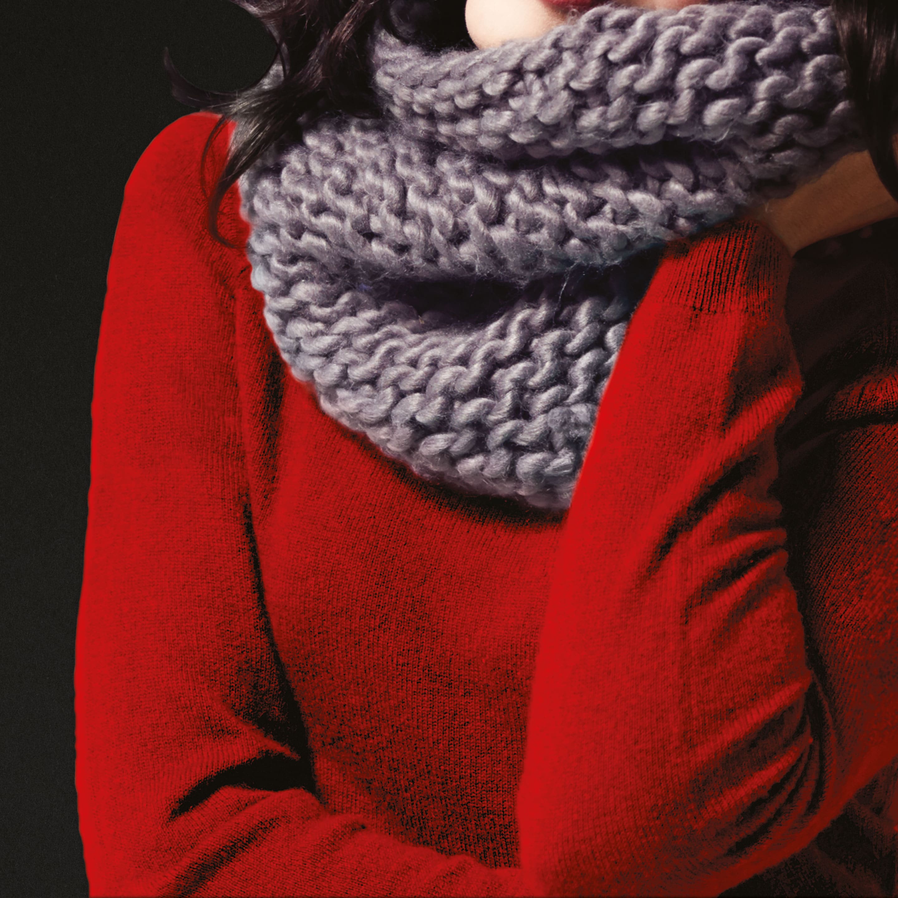 A lady enjoying her woollen outdoor wear