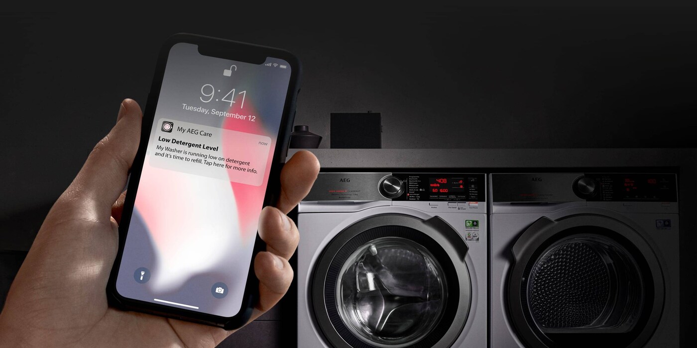 AutoDose Smart Washing Machine Precise Dosage AEG