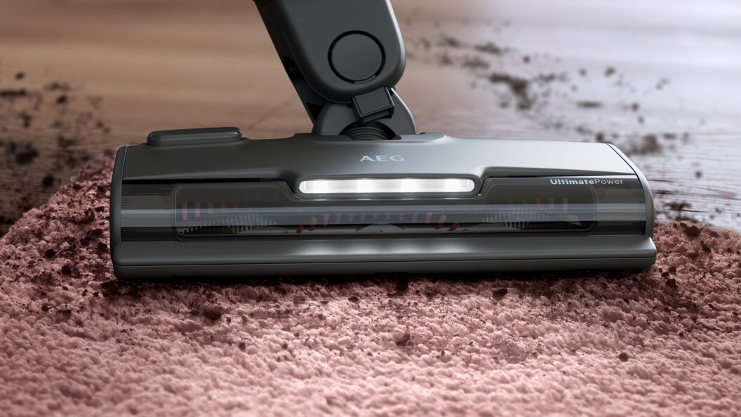 Vacuuming on carpet