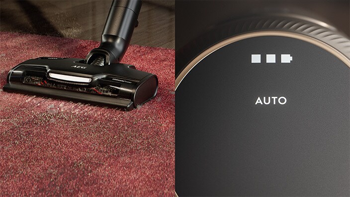 Vacuum cleaner on floor