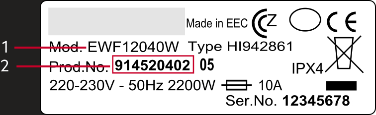 How to find the rating plate