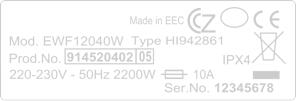 How do I find my rating plate?