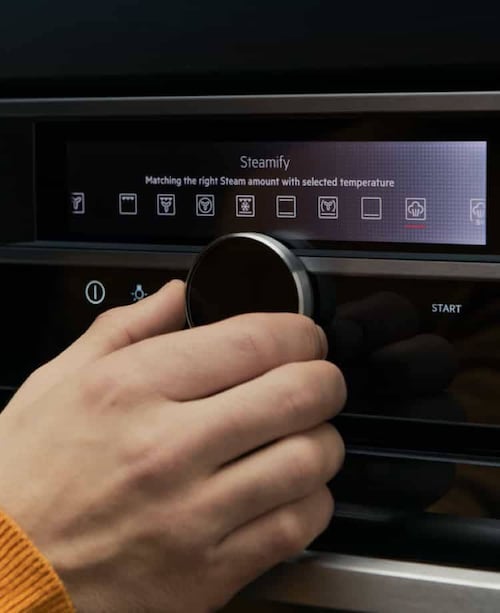 The display on a steam oven