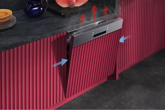 Semi-integrated dishwashers