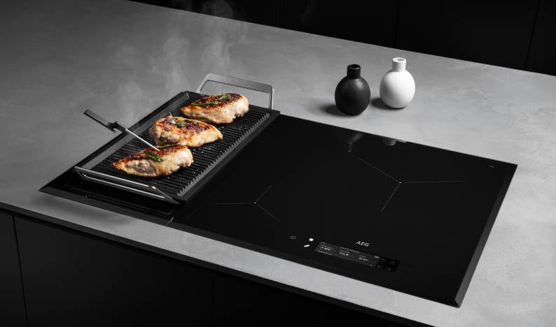 induction hob within a worktop