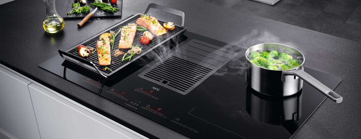 AEG Induction ComboHob Integrated Hoods AEG