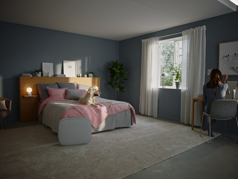 bedroom with bed in it